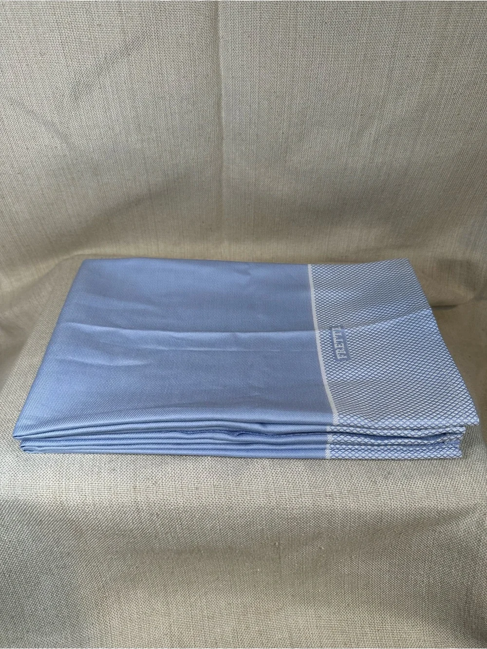 Frette VINTAGE Granite Blue Napkin Set of 4 Fine Cotton Jacquard Weave. ITALY